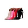 Botines Cortos de Tacón de Aguja Estilo Yingmeier para Mujer, Puntiagudos de Tacón Alto, Zapatos de Invierno 2023, Zapatos de Cuero de Invierno para Mujer, Botas Martin de Tacón Bajo