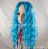 Perucas Europeias e Americanas Filme Descendentes 2 Cabelo Longo Cacheado Sucessor da Luz das Estrelas Mal Cosplay Atacado Cabelo Longo Cacheado