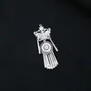 Pendientes de Imitación de Plata Estilo Étnico, Accesorios de Plata con Borlas Étnicas Miao y Dong, Materiales DIY Estilo Antiguo Hanfu, Accesorios Hanfu