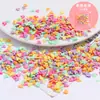 Contas de cor de gel de creme faça você mesmo, grãos de açúcar, frutas, amor, peças de cerâmica macia, material de cartão Goo, grampo de cabelo feito à mão, acessórios de cabelo