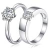Joyería de Venta Caliente Transfronteriza Estilo Coreano Circonita Micro-incrustada Anillo de Boda para Pareja Voto Eterno Anillo de Boda Anillo