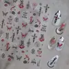 Adesivos de Manicure Metálicos Tomoni Estilo Escuro Adesivos para Unhas Joias Mistas de Asas de Anjo Gótico de Alta Qualidade