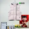 Colete de penugem de ganso transfronteiriço para outono e inverno, com gola alta, comprimento curto, design unissex, modelagem solta, versátil, sem mangas e disponível em várias cores para sobreposição