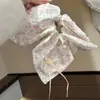 Goma para el pelo floral de primavera para mujer, Accesorio para el pelo con lazo suave estilo coreano, Lazo elástico para el pelo lindo de chica con forma de corazón
