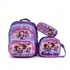 Mochila Escolar Transfronteriza, Mochila Escolar de Dibujos Animados de Cáscara Dura 3D para Estudiante de Primaria, Set de Tres Piezas, Mochila con Ruedas, 8-12 Años