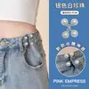 Hebilla para Ajustar la Cintura de Pantalones con Pasador Desmontable, No Requiere Taladrar, Ajustable y Fija, Se Puede Usar para Apretar la Cintura