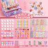Pegatinas de tarjeta adhesiva de crema adhesiva, grandes, para niños y niñas, juguete de bricolaje, bandeja de tarjeta adhesiva, juego completo, caja de almacenamiento, bolsa de regalo