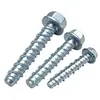 Parafusos autoatarraxantes, parafusos autoatarraxantes com flange hexagonal externo revestidos de zinco azul e branco, parafusos autoatarraxantes de alta resistência anti-afrouxamento autoblocantes para concreto