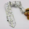 Gravata de algodão masculina e feminina floral de algodão 6cm estreita casual gravata feminina gravata com padrão fabricantes em estoque