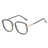 Gafas para miopía de montura grande retro para hombre y mujer, modernas, cómodas, con luz anti-azul, espejo plano, artefacto sencillo para rostro libre con gafas para miopía terminadas