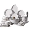 Louça de Mesa Cerâmica Pratos Cor Simples Sob Esmalte Estilo Escandinavo Tigelas e Pratos de Celebridade da Internet Conjunto de Pratos Domésticos Tigelas para Comer de Micro-ondas