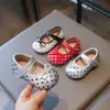 Zapatos Pequeños de Cuero para Niñas 2026 Otoño Nuevo Zapatos Poco Profundos de Lunares de Princesa para Niñas Zapatos Planos Mary Jane con Lazo para Niñas