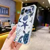 Fornecido diretamente pelo fabricante, novas capas de celular com tema oceânico de estrela-do-mar e coral para iPhone 15 Pro Max, perfeitas para as praias de verão