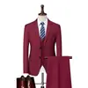 Traje Nuevo para Hombre Chaqueta Profesional Traje de Hombre Ropa de Trabajo Negocios Casual Dos Botones Traje Formal Chaleco Simple Bestia