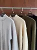 Nuevo suéter de punto para hombre de otoño e invierno, estilo "old money" americano, cuello alto, corte casual y relajado, top de manga larga con cremallera