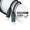 Nuevo Cable de Datos Trenzado con Luz Lateral Gradiente de Carga Súper Rápida de 100W Adecuado para Apple 16Pd Android Tipo-C