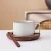 Caneca de Café com Rachaduras de Gelo Forno Ru Cerâmica Caneca com Colher Porta-Copos de Noz Caixa de Presente Saco Venda por Atacado
