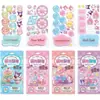 Amazon Sanrio Pegatinas 3D en Relieve Decoraciones Lindas de Dibujos Animados para Diarios Infantiles Bricolaje