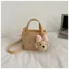 Bolsa de Cubo Mini de Dibujos Animados para Mujer con Colgante de Gato, Bolso Cruzado de Moda de Nicho Estilo Cesta para Niñas