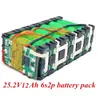 Bateria de Lítio 18650 6S2P 25.2V 12000mAh Bateria Recarregável Bateria de Lítio com Carregador