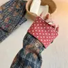 Pijama Retro Xadrez Ursinho Menina Primavera e Outono Manga Longa Calça Longa Conjunto de Duas Peças Alto Valor Estético Pode Ser Usado Fora de Casa Roupas
