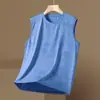 Camiseta sin mangas de seda helada para hombre, verano, deportes, fitness, camiseta interior, hombro ancho, entrenamiento, camiseta sin mangas fina, chaleco, secado rápido, camiseta de moda para hombre