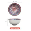 Tigela Doméstica Cor Esmalte Porcelana Mesa Cerâmica Japonesa Tigela de Arroz 2025 Nova Tigela de Arroz de Aparência Elegante Tigela Pequena para Comer