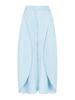 Conjunto Básico de Dos Piezas Color Puro Miyake 2026 Producto Nuevo de Primavera Falda de Dobladillo Ancho Top de Manga Larga con Cuello en V Ropa para Mujer