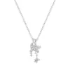 Colar Europeu e Americano da Moda Tendência Estrela e Lua Céu Estrelado com Diamantes, Corrente de Clavícula Estilo Ins, Amazon Tk Mais Vendido no Atacado para Mulheres
