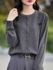 Novo Cardigã de Tricô Outono Feminino Gola Redonda Manga Longa Suéter Fashionável Quente Diamante Elegante Jaqueta Suéter de Lã Fina