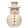 Boneco de Neve de Terracota Transfronteiriço Boneco de Neve de Resina em Cor Retro Decoração de Natal Boneco de Neve de Mesa de Natal