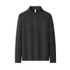 Sudadera ligera de 220g, con cremallera corta, cuello alto, de moda y moderna, para actividades al aire libre de team building de empresa, con logo bordado o estampado