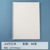 Atacado do Fabricante Caderno Espiral A5 Virada Lateral A6 Engrossado B5 Grade Linha Horizontal Pautado em Branco Inglês A4 Bloco de Notas