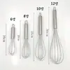Batidor de Huevos de Acero Inoxidable de Múltiples Tamaños Mezclador Manual de Harina para Horneado Casero Mezclador de Café para Cocina Comercial