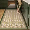 Alfombrillas de Cocina Retro de Cuero Estilo Americano, Impermeables, Resistentes a Manchas, Fáciles de Limpiar, Antideslizantes, Alfombrillas para Decoración del Hogar