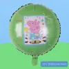 Globos de Película de Aluminio Autorizados de Pepe Cerdo de Dibujos Animados para Niños y Niñas Decoración de Pared de Fondo para Escena de Cumpleaños Globos de Película de Aluminio de Dibujos Animados