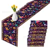 Zc090 Bandeira de Mesa para Purim Toalha de Mesa Festa Tema de Feriado Casa Sala de Estar Jogo Americano Jogo Americano Decorativo de Purim
