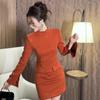 Nova Coleção Outono 2026 Feminina, Vestido Slim-Fit com Pedrarias Resistentes, Vestido Curto Estilo Francês para Baixinhas 21555