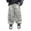 Overol para Niños Primavera/Otoño 2026 Estilo Nuevo Niños Holgado Fresco Guapo Estilo Calle Casual Deportes Pantalones de Pierna Ancha Moderno