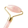 Piedra en bruto de cristal natural, rodillo de cristal rosa, jade, piedra preciosa para masaje facial, en stock, equipo de belleza al por mayor, popular en Europa y América