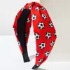 Faixa de Cabeça Esportiva com Estampa de Futebol, Acessório de Cabelo Simples Juvenil Versátil, Copa do Mundo