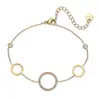 Pulsera geométrica de acero inoxidable con baño de circonita cúbica, simple y versátil, INS transfronteriza europea y americana, joyería de nicho para mujer