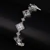 Pulsera Cuadrada de Azúcar Retro Lujo Ligero para Mujer Moda Temperamento Exquisito Geométrico Circonita Joyería de Mano para el Trabajo Suministro Exclusivo de Comercio Exterior Transfronterizo