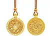 Colgante de Calabaza Chapado en Oro Tendencia de Tiktok, Dios de la Riqueza Amarillo, Brújula de los Ocho Tesoros Propicios, Cadena para Suéter de Cuerda para Cumplir Deseos al por Mayor