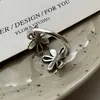 Anillo de Flor de Plata de Ley S925 Estilo Coreano Diseño de Nicho Anillo Clásico Sencillo Elegante Estilo Coreano Venta al por Mayor