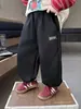 Q023 Pantalones de Otoño para Niños Nuevo Estilo Coreano Moda Jogger Pantalones de Chándal Primavera y Otoño Pantalones Largos Deportivos para Niños
