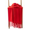 Bufanda de Regalo Roja China para Ceremonia de Apertura, Bufanda para Reunión Anual con Texto Impreso, Logo Bordado Personalizado en Rojo Brillante, Venta al por Mayor para Eventos de Apertura