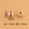 Retención de Color Alta Chapado en Oro Tradicional Zirconia Espaciadores de Agujero Grande Cuentas Barril Cuentas de la Fortuna Accesorios para Pulseras Collares Joyería de Cuentas DIY
