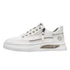 Zapatos de lona para hombre, de moda para verano, zapatillas cómodas y transpirables sin cordones, zapatos deportivos casuales, zapatos blancos de suela gruesa que aumentan la altura