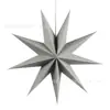 Suministro Listo de Estrellas de Papel de Nueve Puntas de 30 cm Colgantes, Decoraciones para Fiestas Navideñas, Decoraciones para Ventanas de Centros Comerciales de Jardín de Infancia